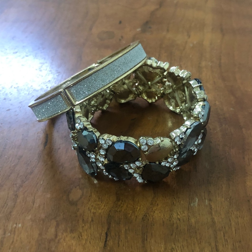 Gold/Silver/Black Bracelets